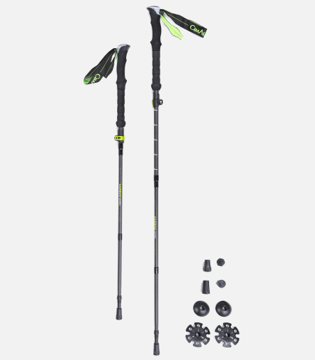 Paire de bâtons carbone 5 brins pliables Easy-lock