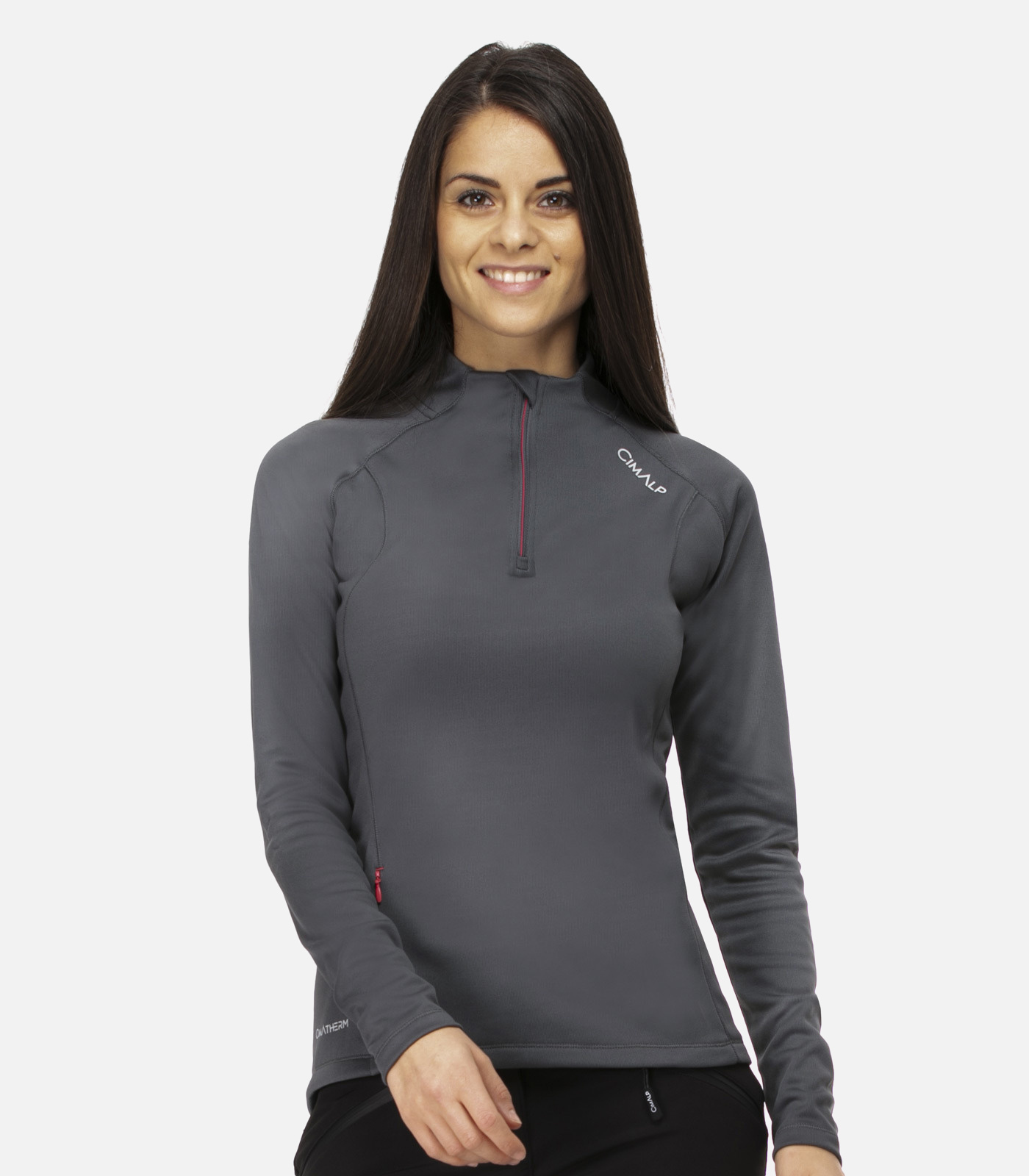 Sweat technique chaud & stretch à col zippé