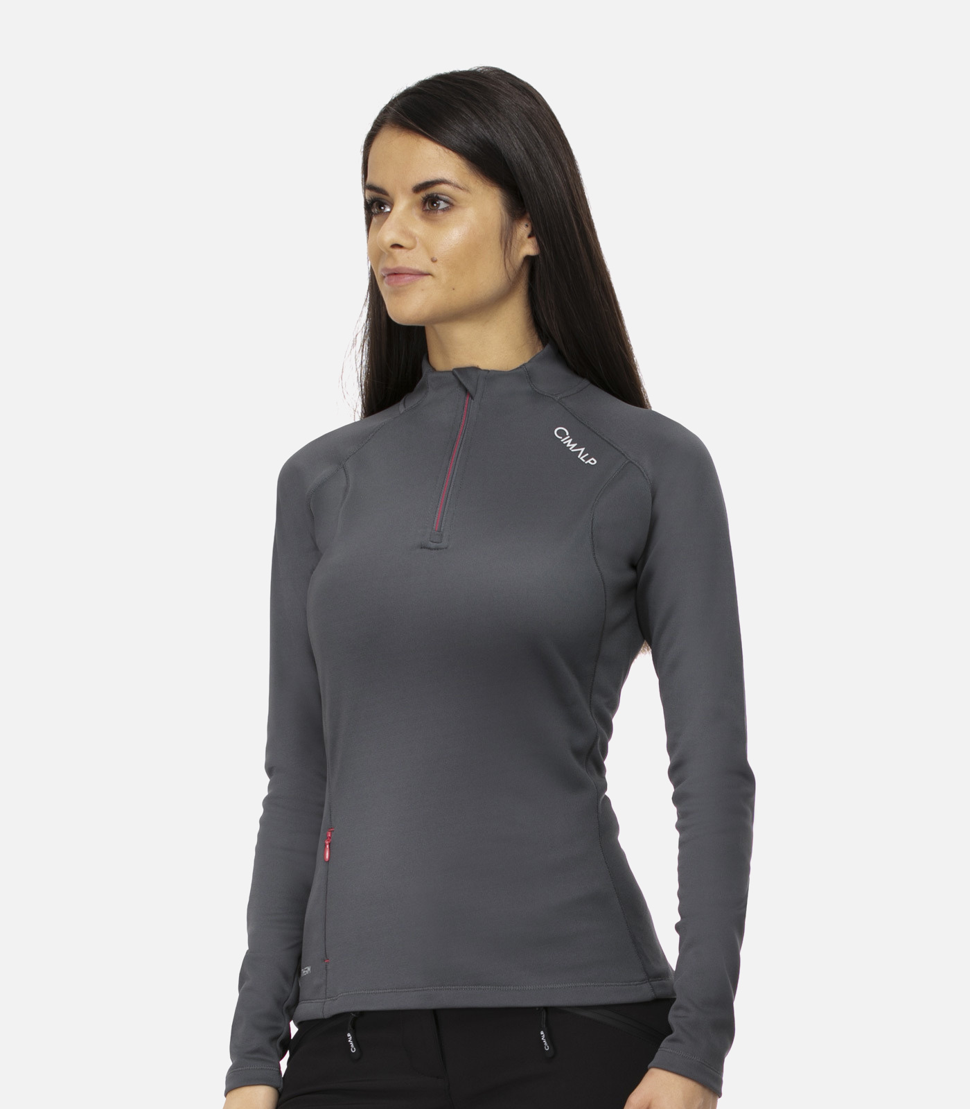 Sweat technique chaud & stretch à col zippé