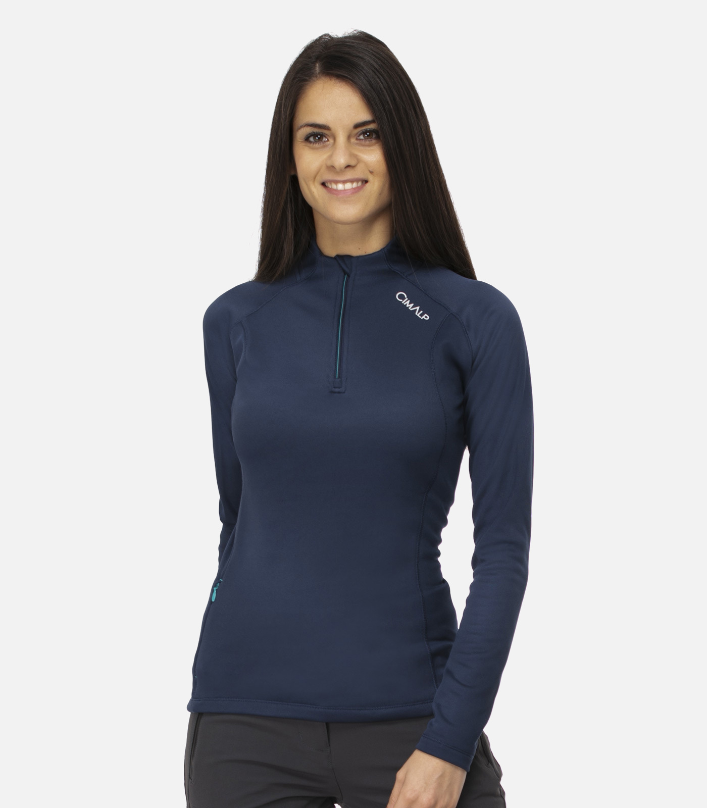 Sweat technique chaud & stretch à col zippé