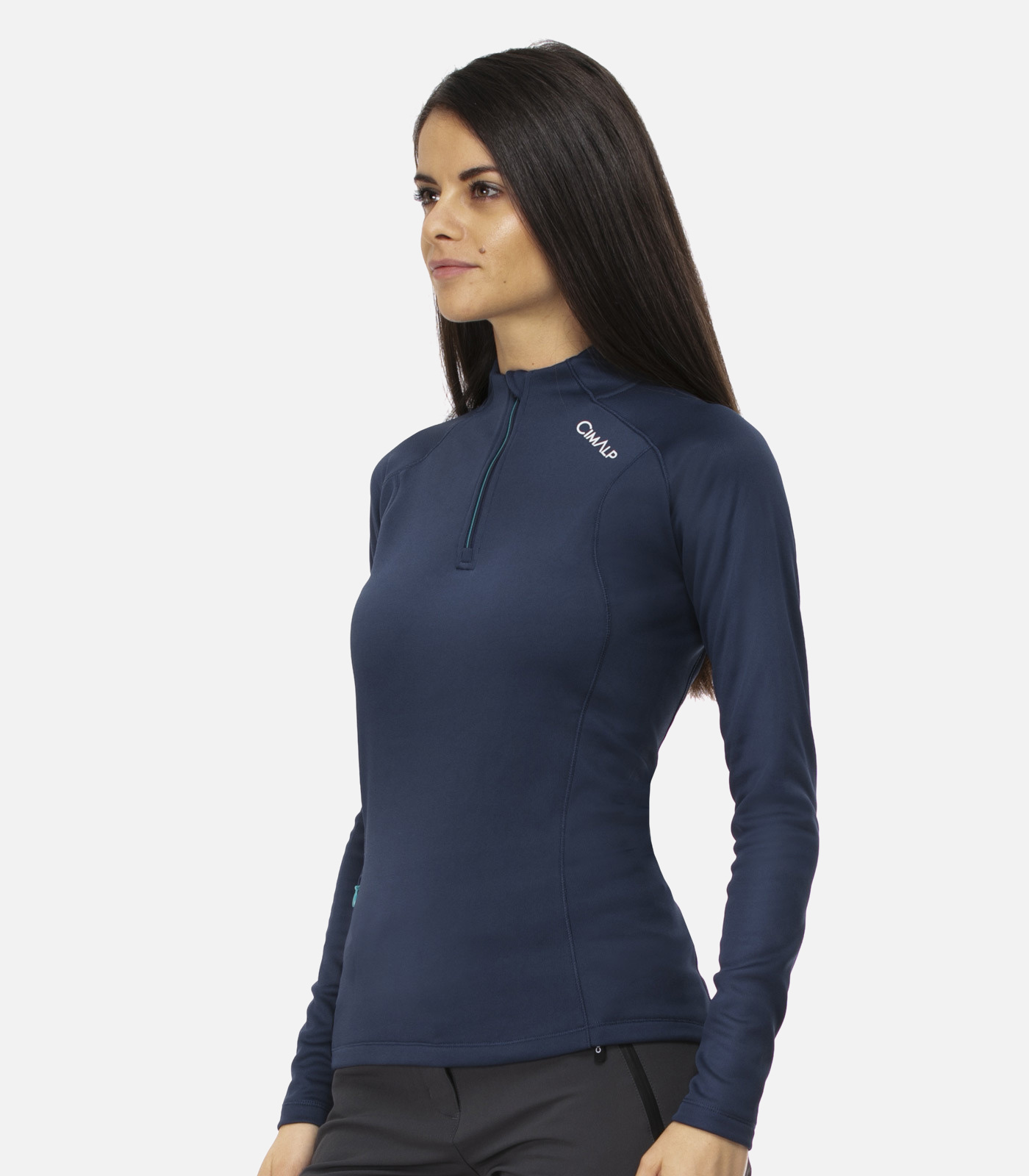 Sweat technique chaud & stretch à col zippé