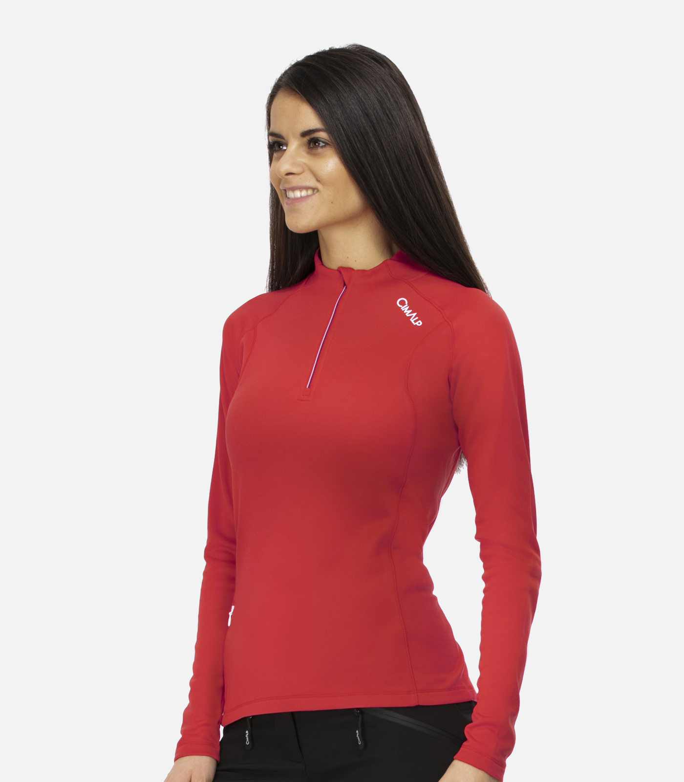 Sweat technique chaud & stretch à col zippé