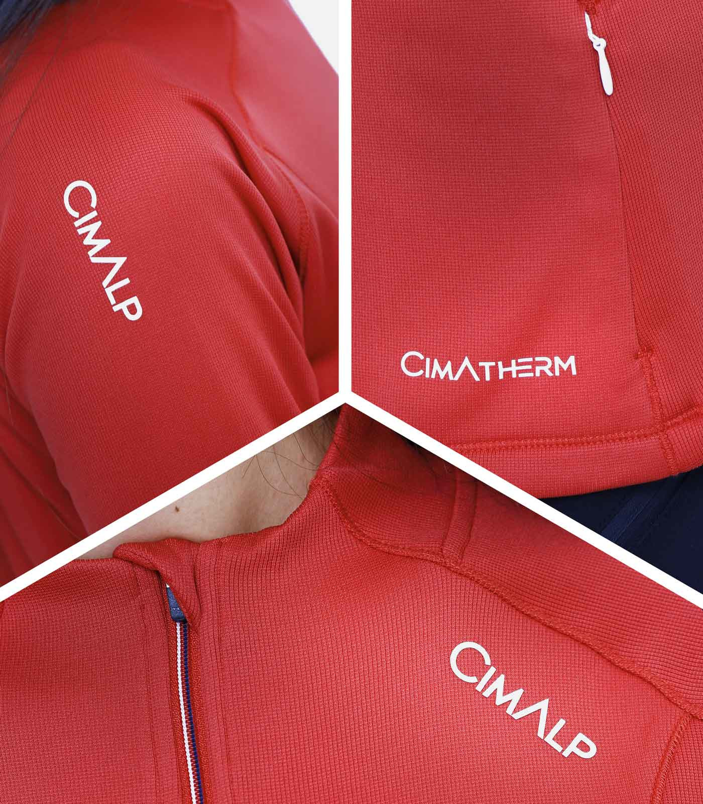 Sweat technique chaud & stretch à col zippé
