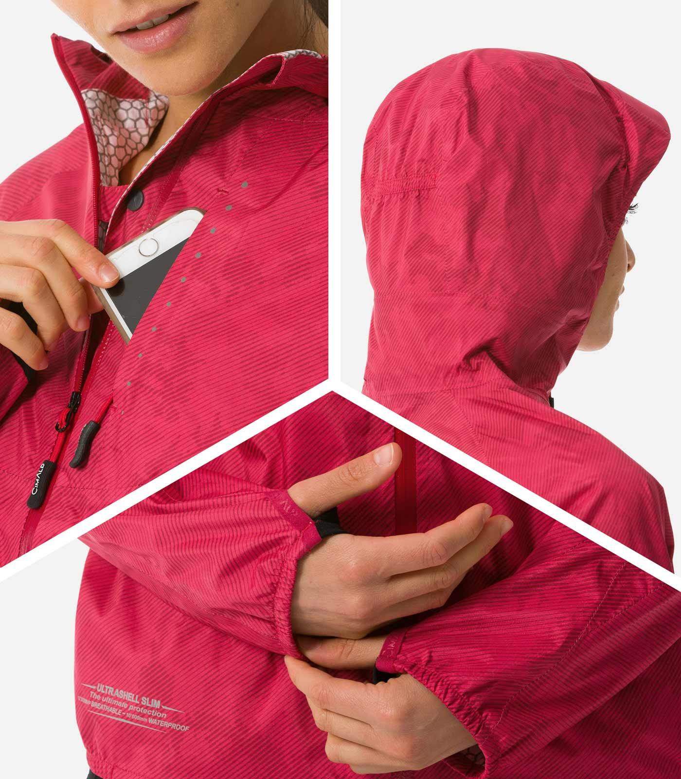 Veste de trail imperméable et respirante