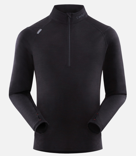 Sous-vêtement thermique 1/2 zip en laine Mérinos