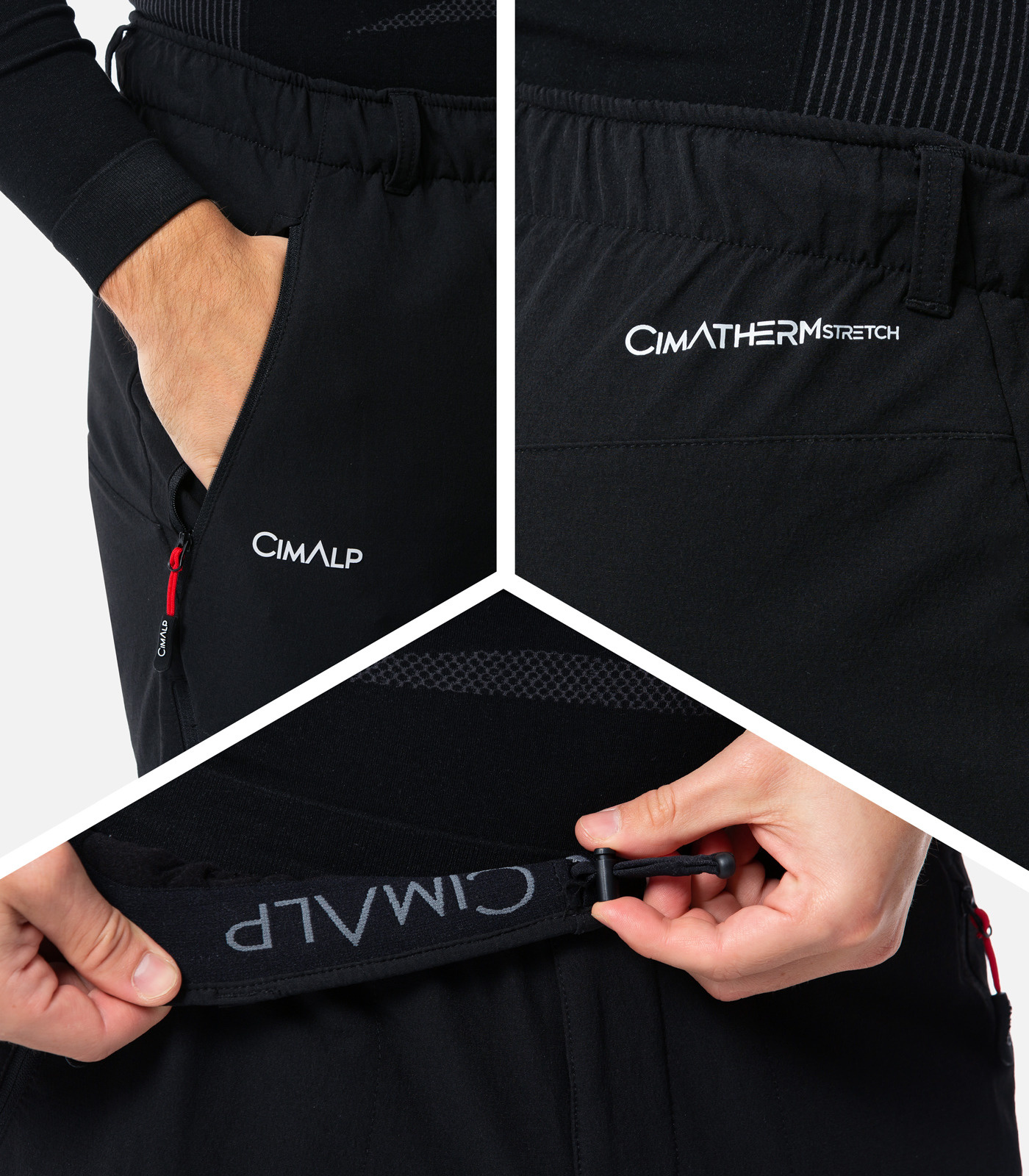 Pantalon ski de randonnée léger et chaud version jambes courtes