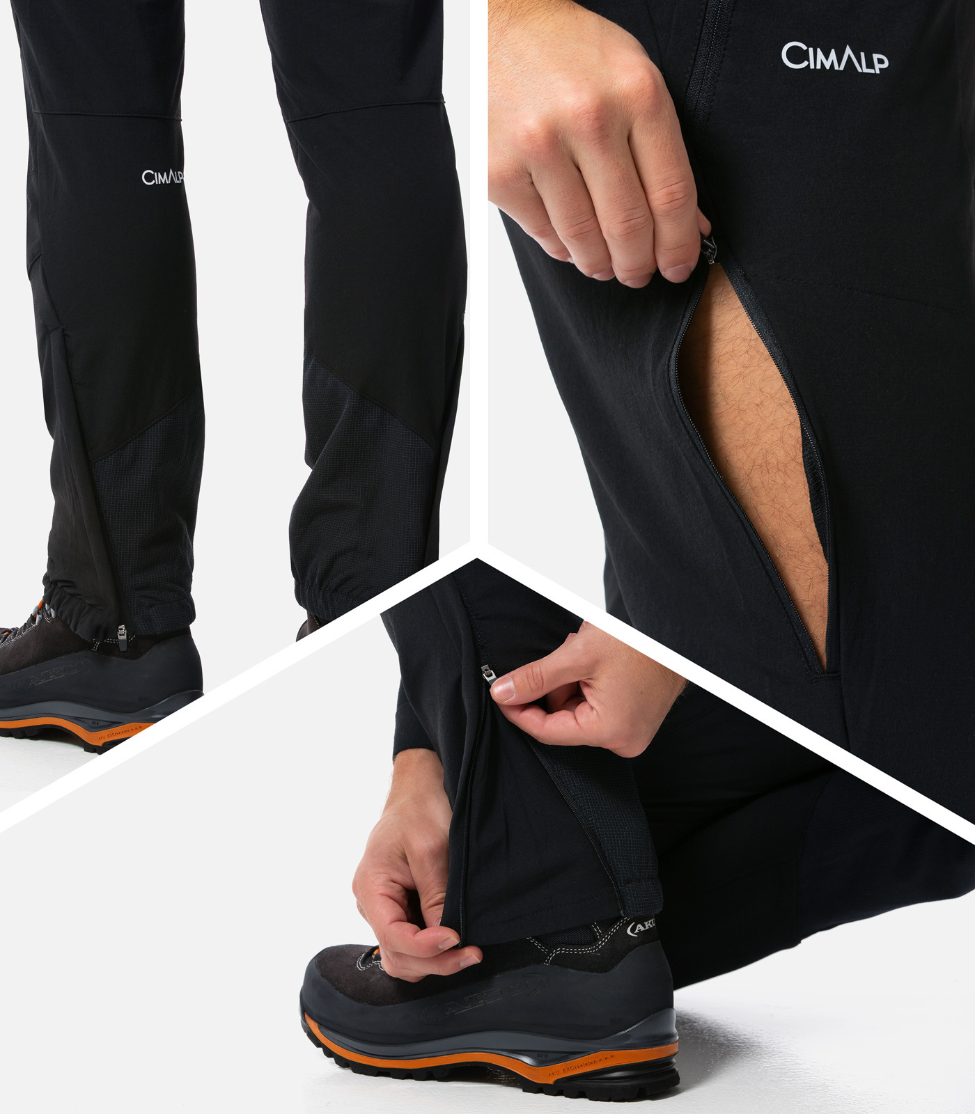 Pantalon ski de randonnée léger et chaud version jambes courtes