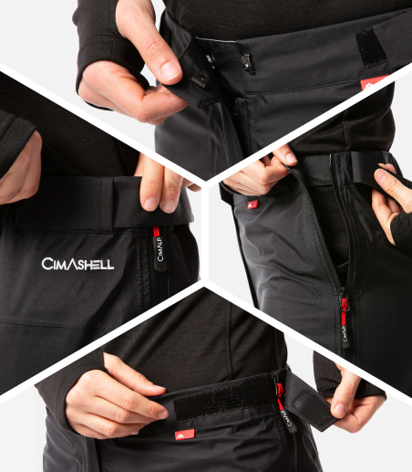 Sur-pantalon imperméable avec double zip intégral