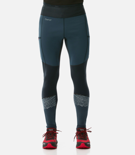 Collant de trail running chaud et coupe-vent