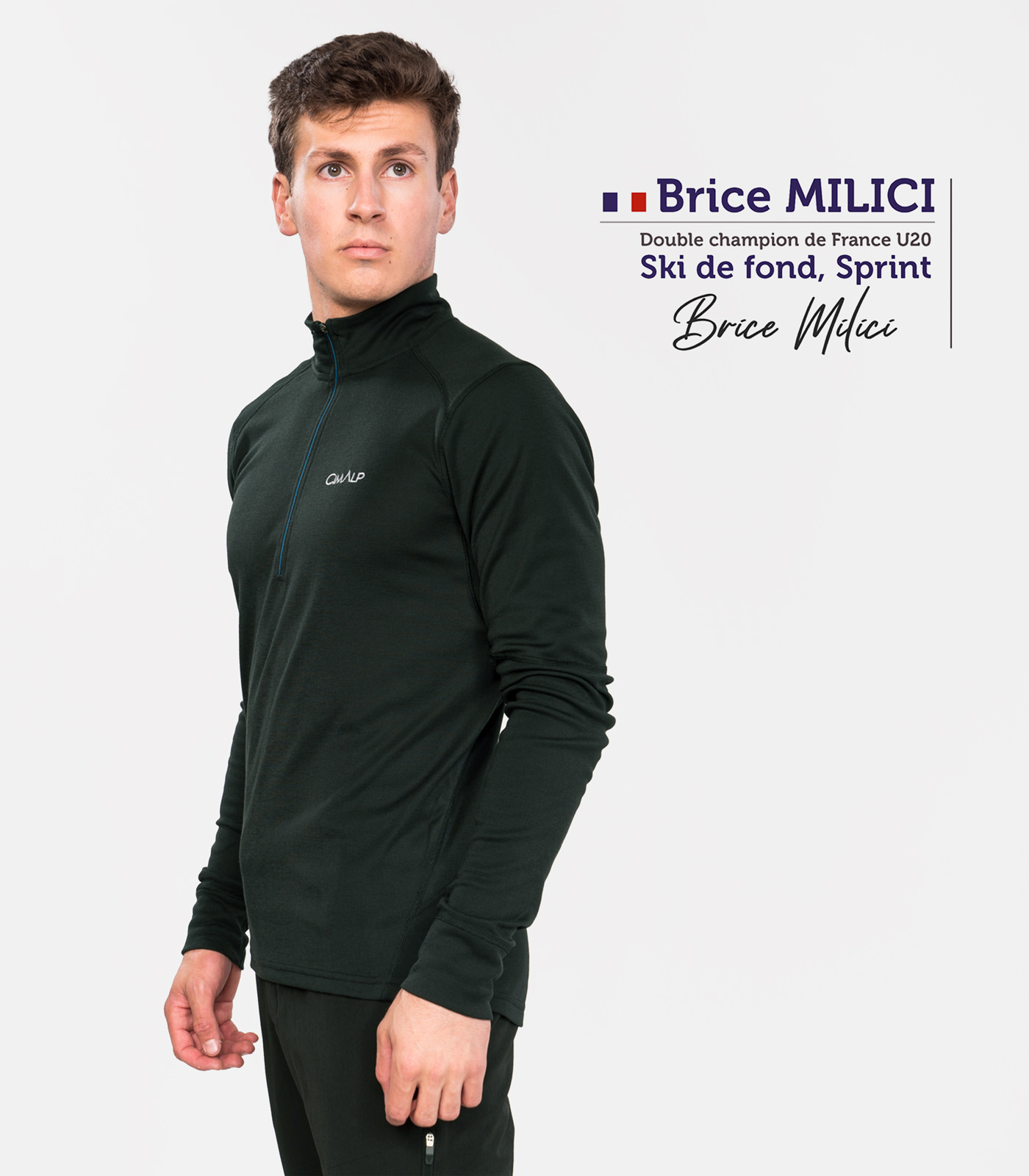 Herren-Baselayer mit Reißverschluss | CIMALP® Herren-Baselayer mit Reißverschluss | CIMALP®
