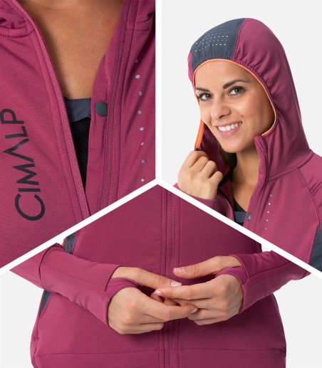 Veste de trail thermique et stretch