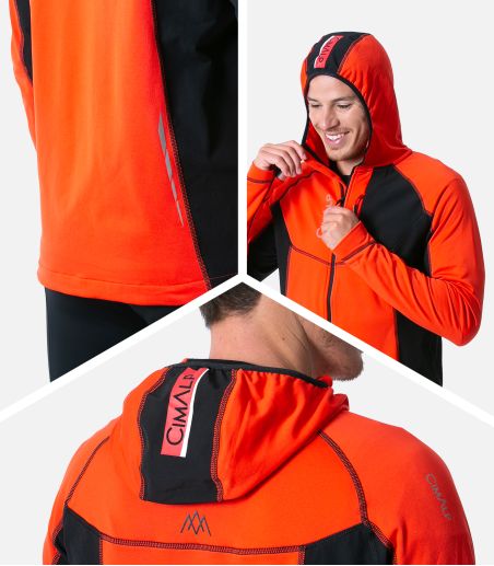 Veste de trail thermique et stretch