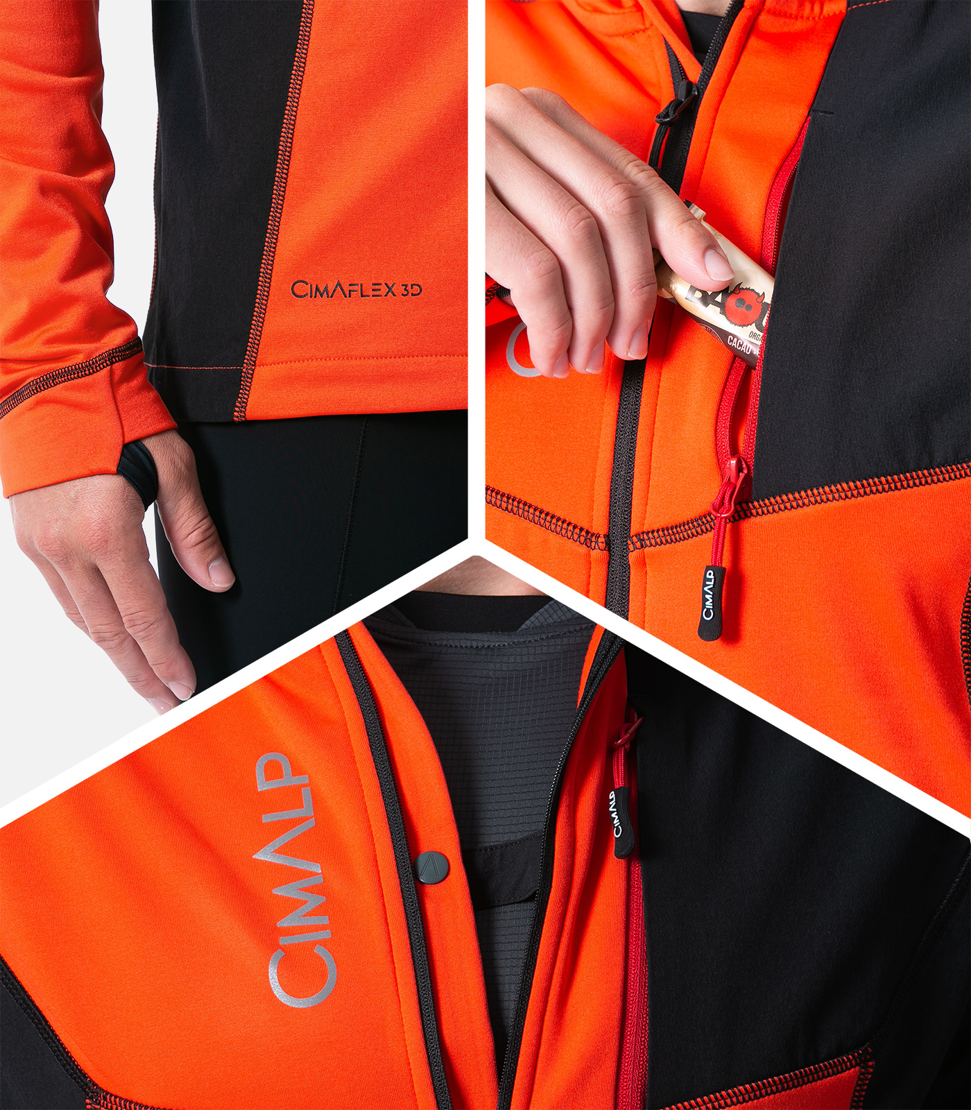 Veste de trail thermique et stretch