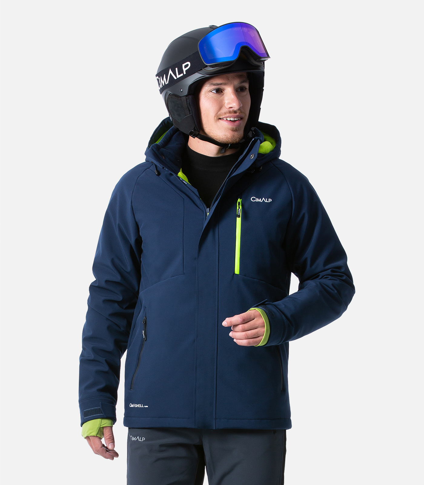 Warme, technische Softshell-Skijacke