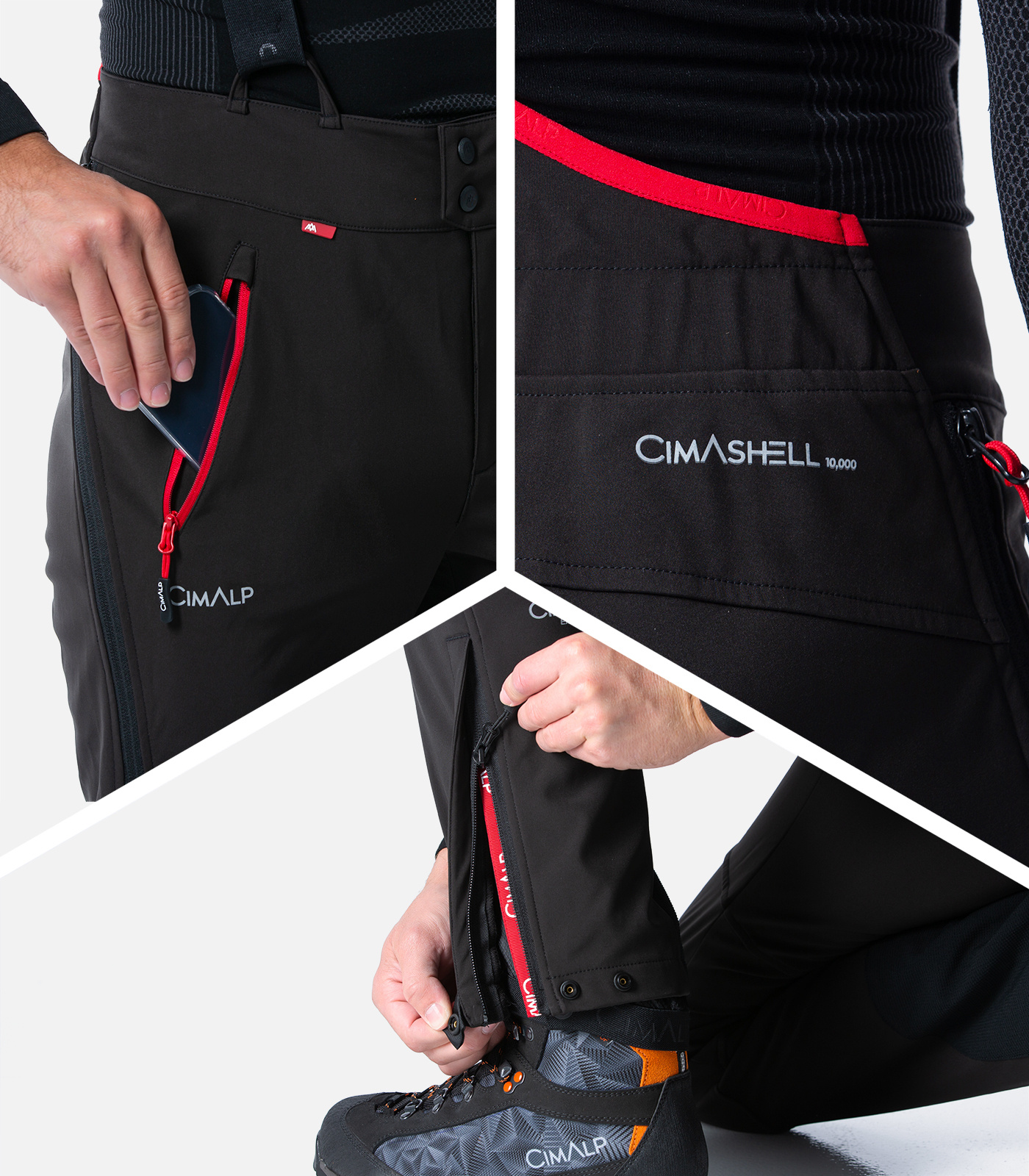 Pantalon Softshell avec ouvertures latérales