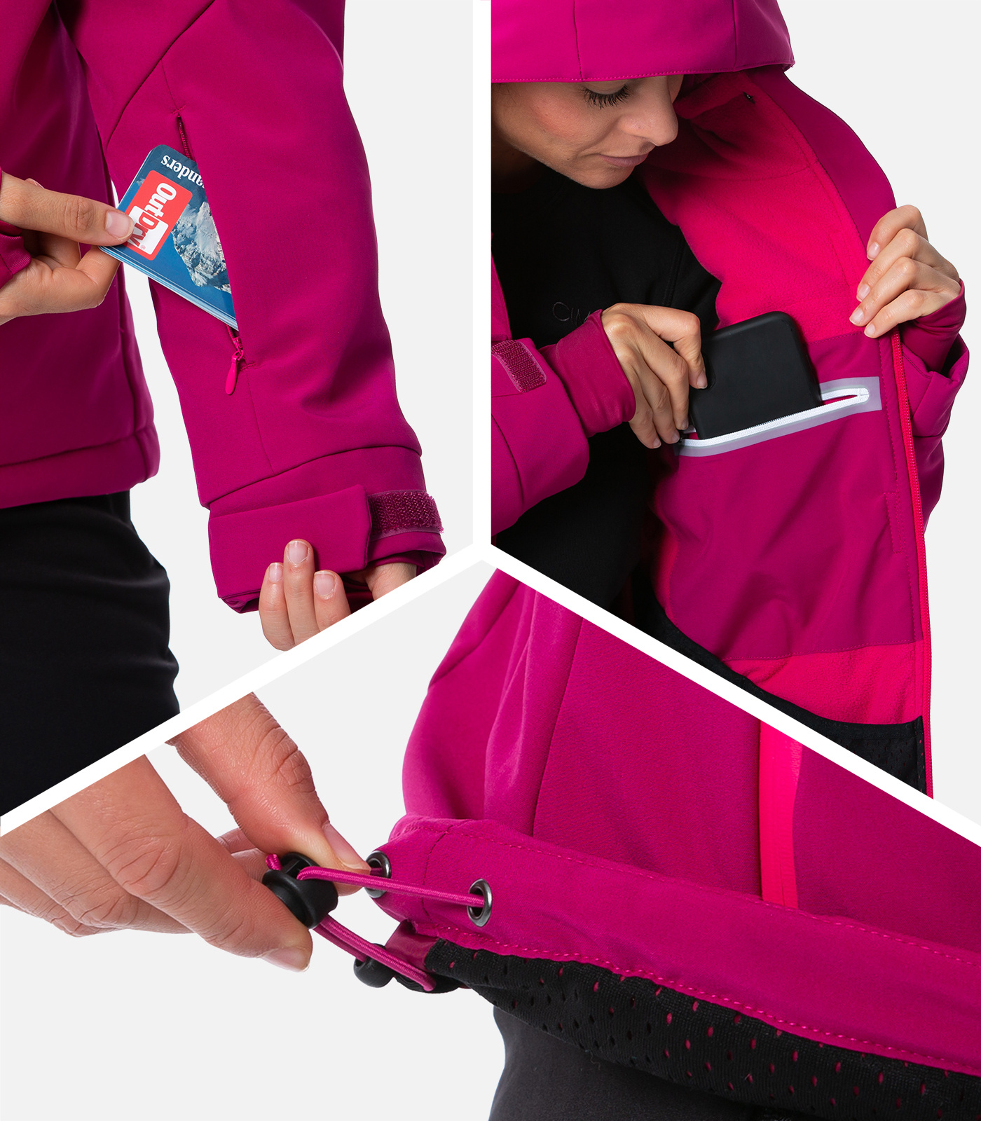 Funktionale Softshell-Skijacke