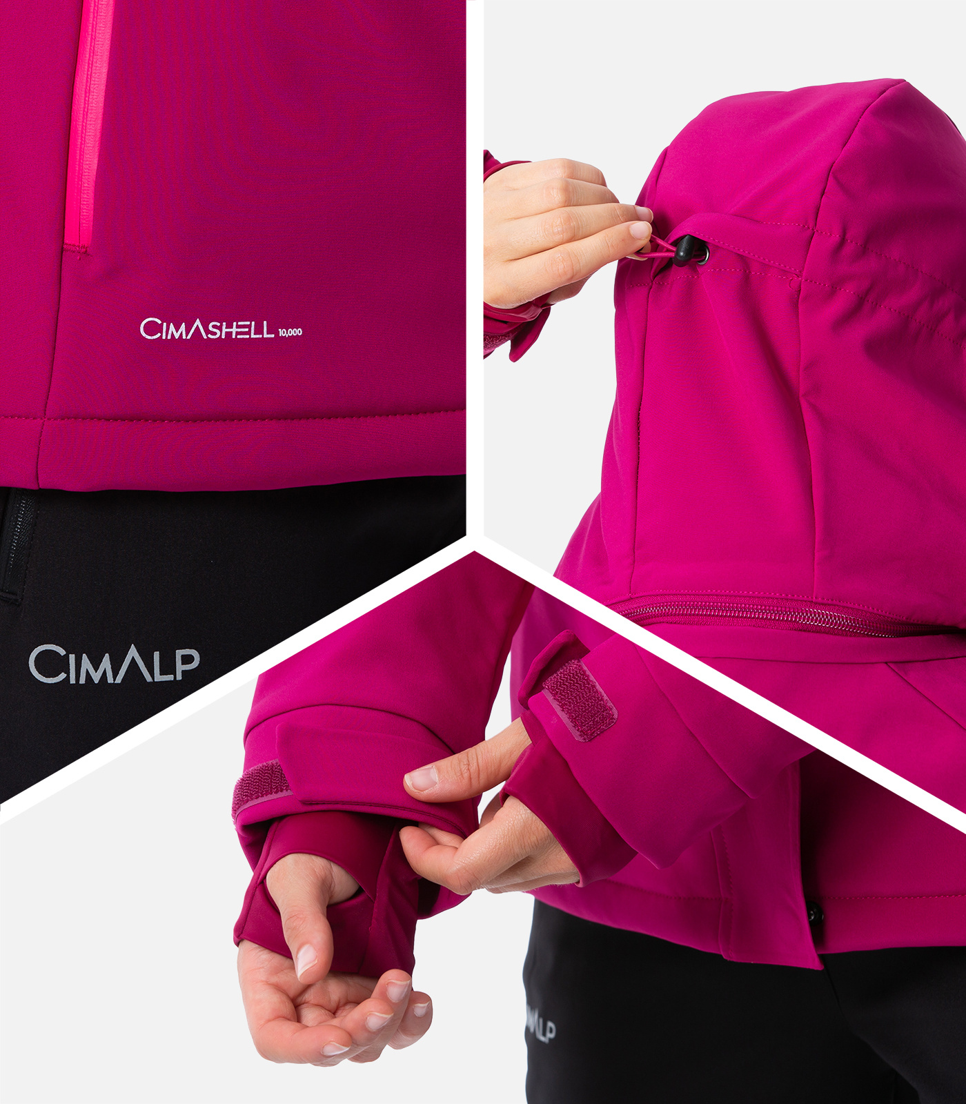 Funktionale Softshell-Skijacke