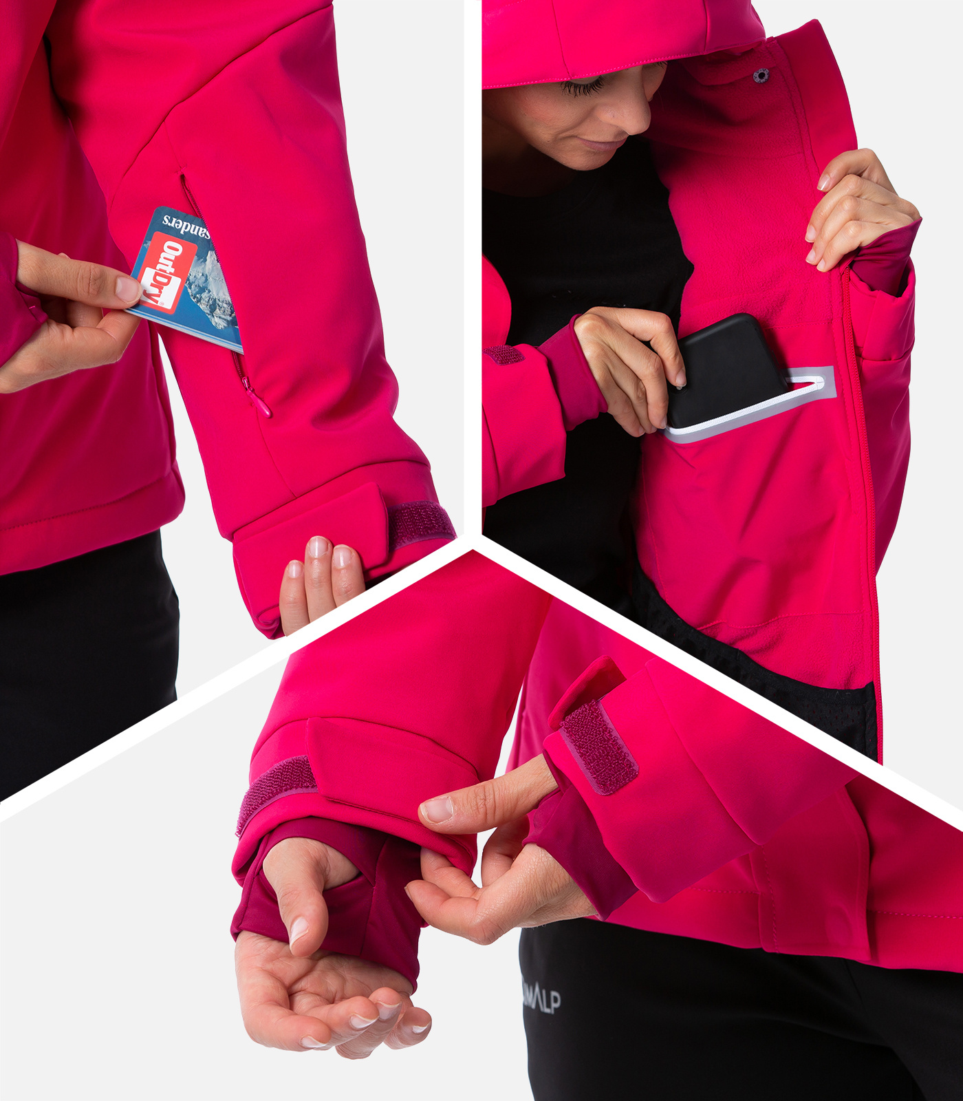 Funktionale Softshell-Skijacke