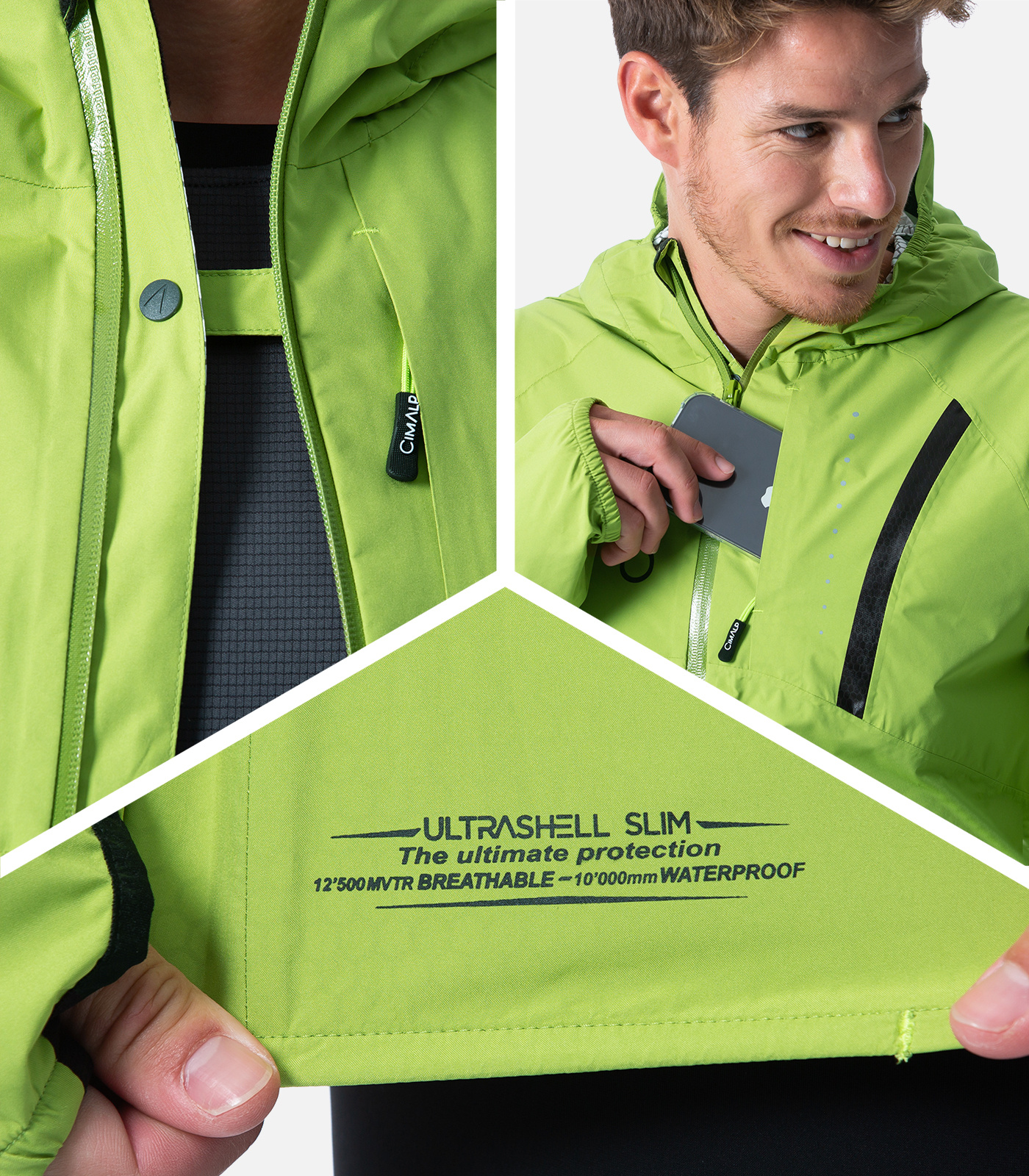 Veste de trail Ultrashell imperméable et coupe-vent