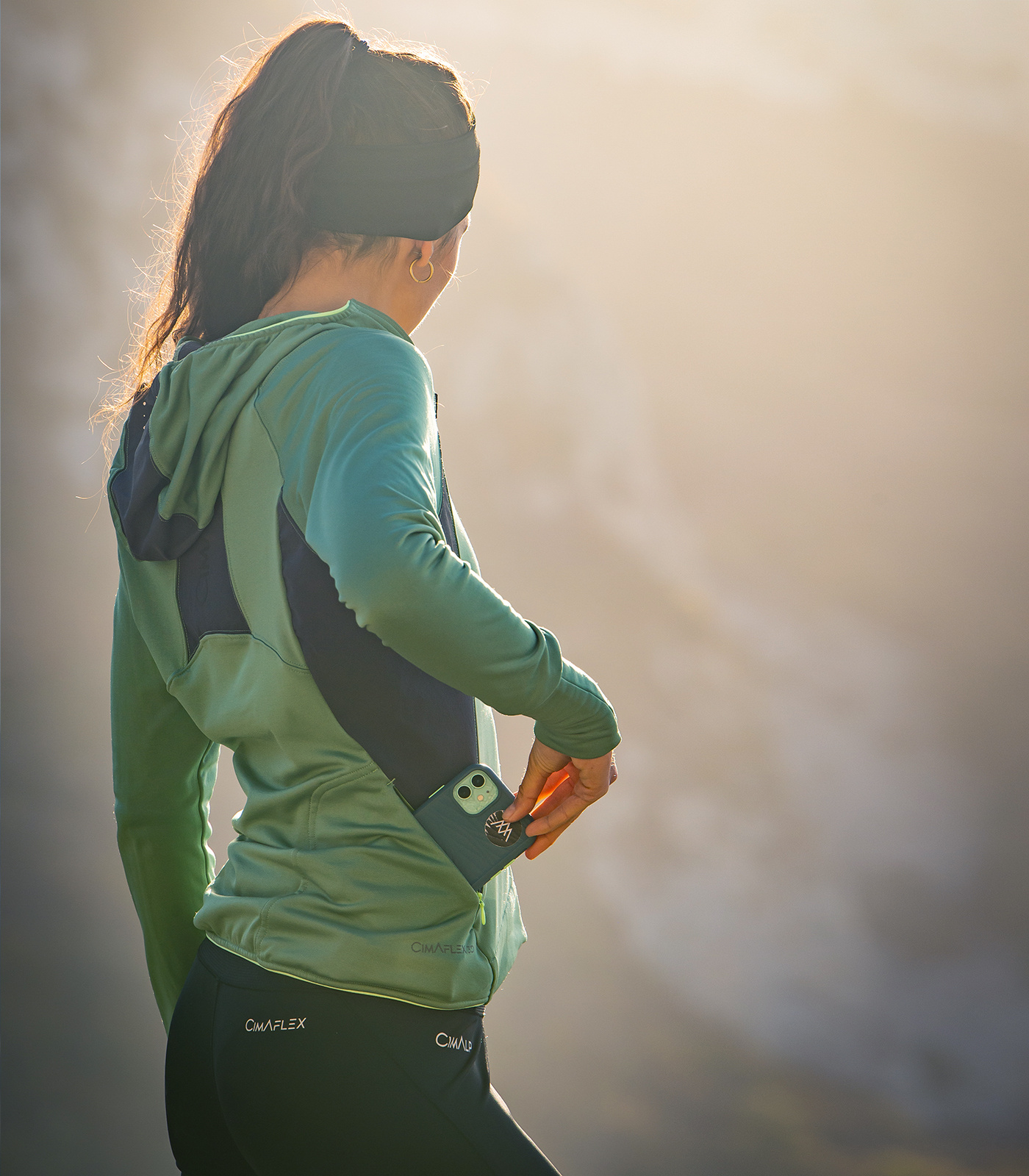 Veste de trail thermique et stretch