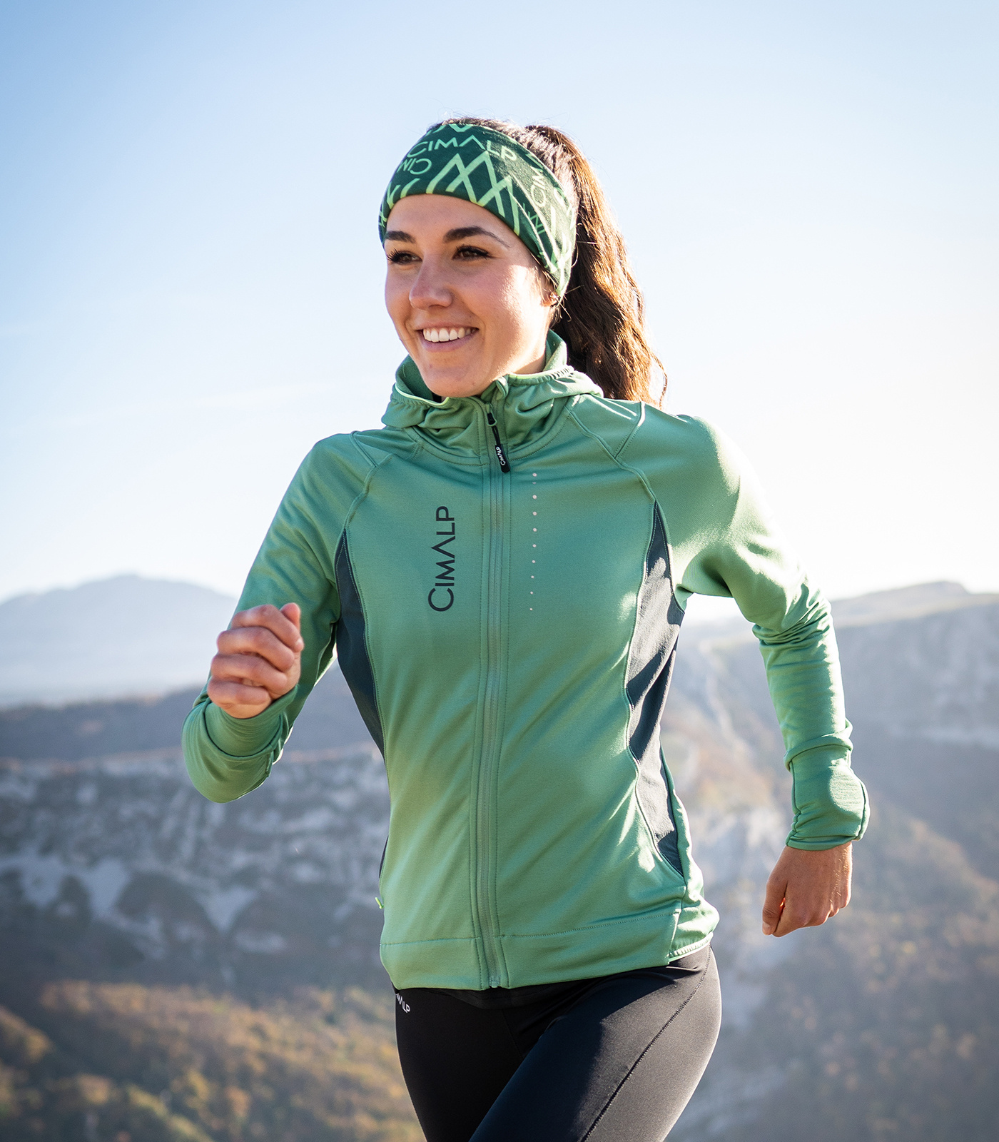 Veste de trail thermique et stretch