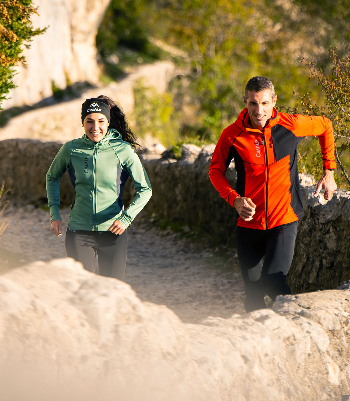 Veste de trail thermique et stretch