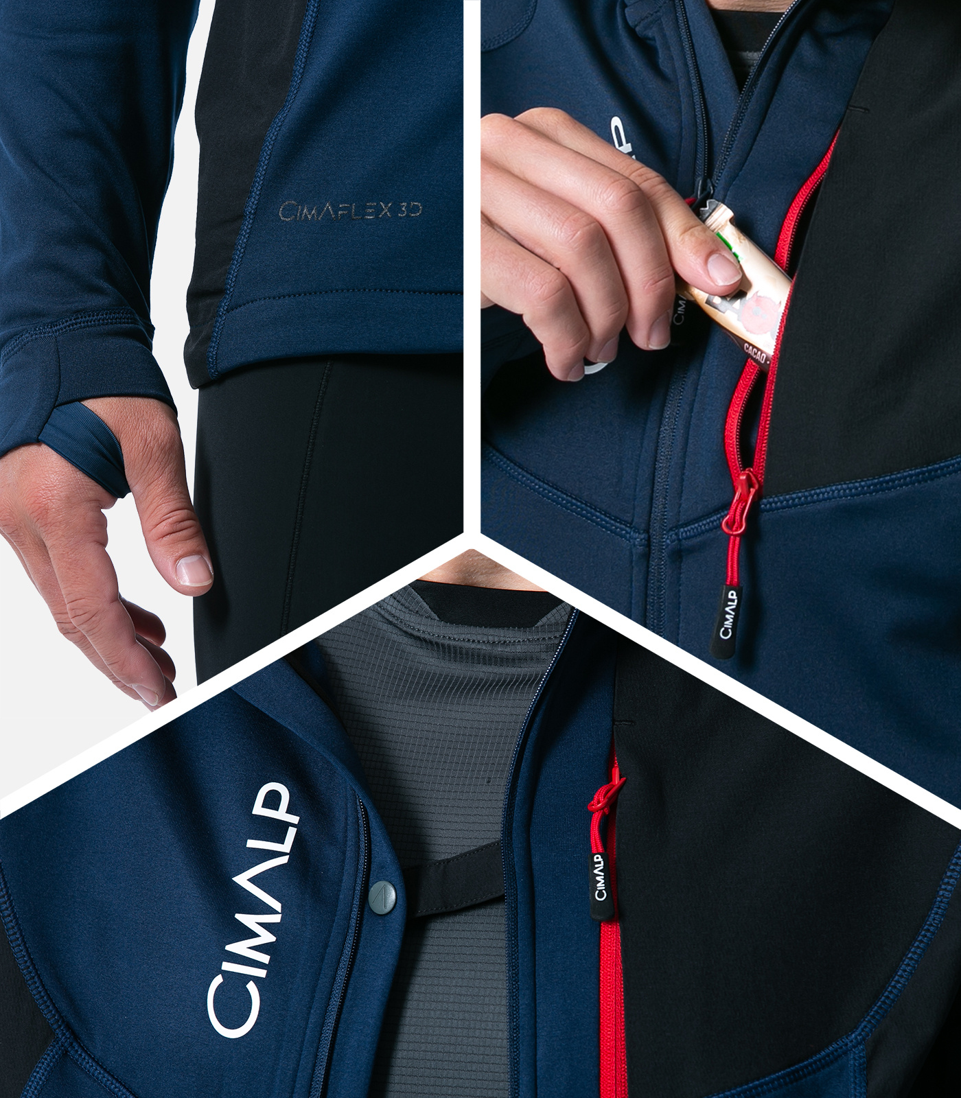 Veste de trail thermique et stretch