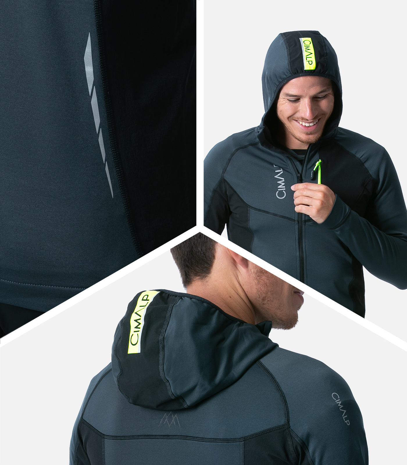 Veste de trail thermique et stretch