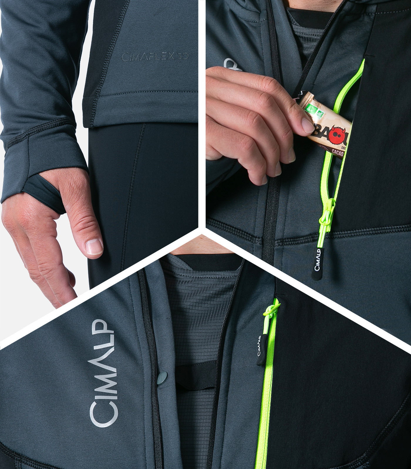 Veste de trail thermique et stretch