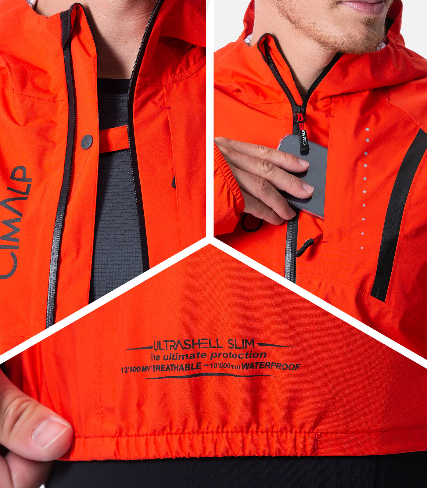 Veste de trail Ultrashell imperméable et coupe-vent