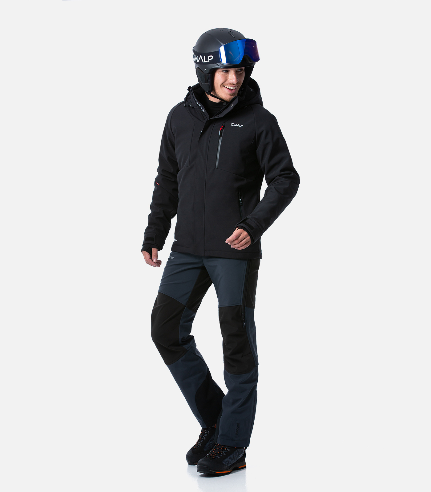 Warme, technische Softshell-Skijacke