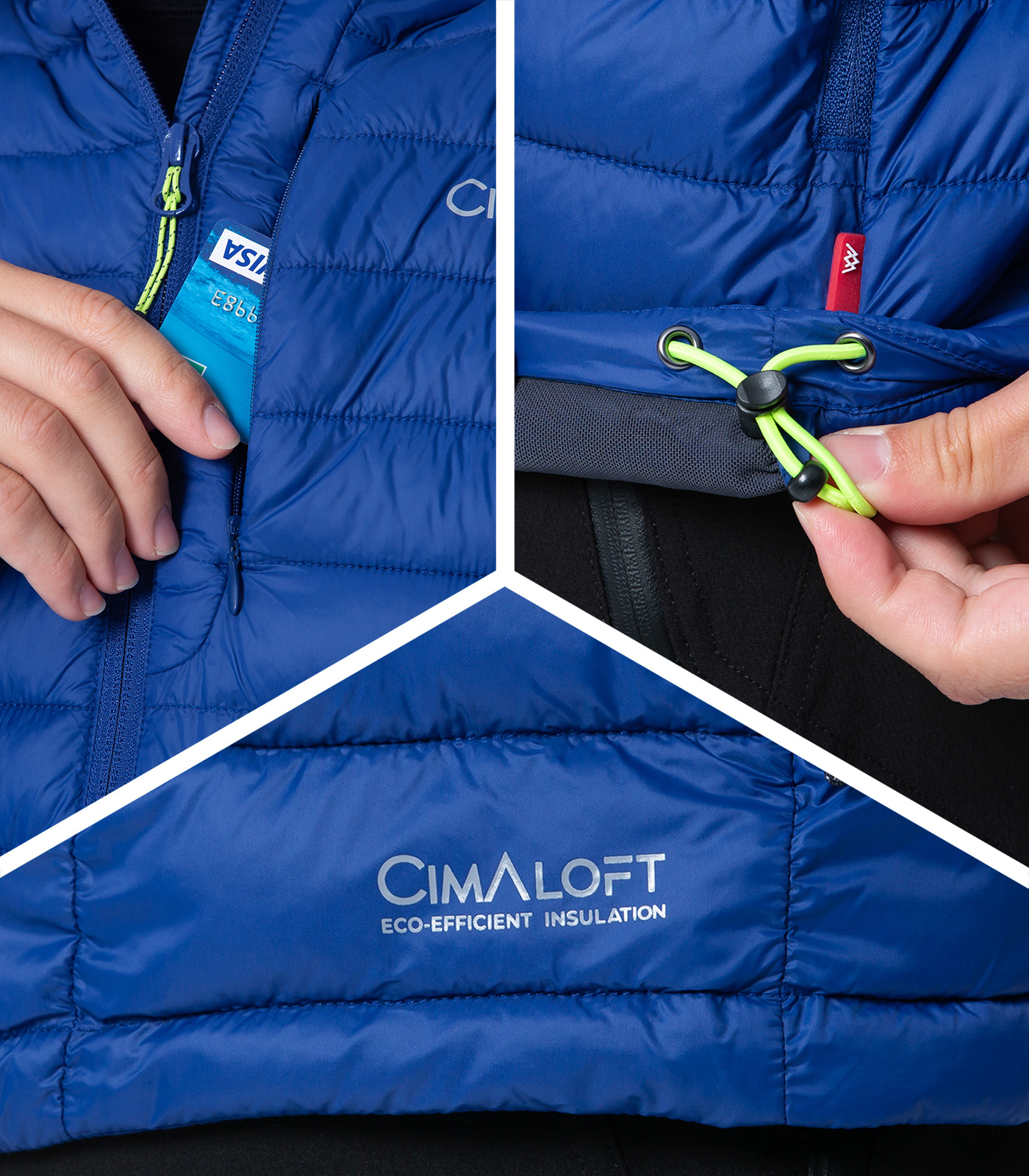 Doudoune à capuche chaude en duvet Cimaloft®
