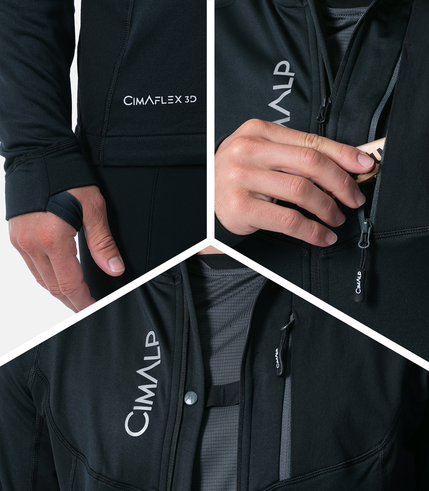 Veste de trail thermique et stretch