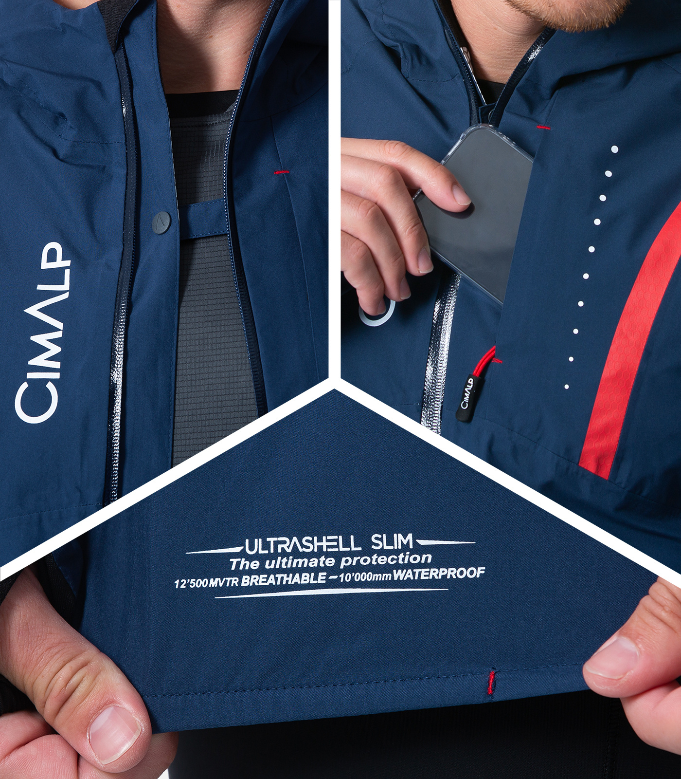 Veste de trail Ultrashell imperméable et coupe-vent