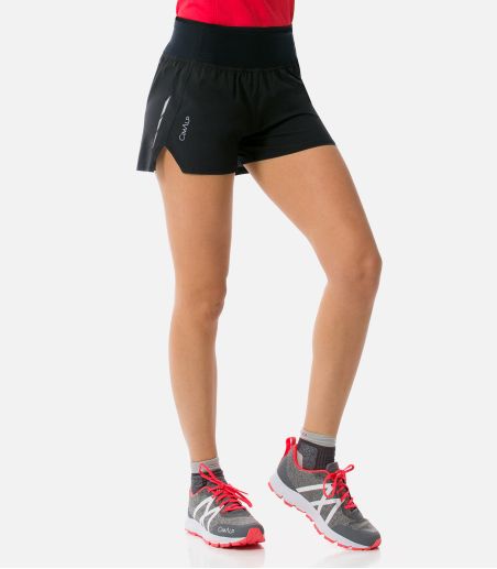 Short trail running 2 en 1 + ceinture multi-poches