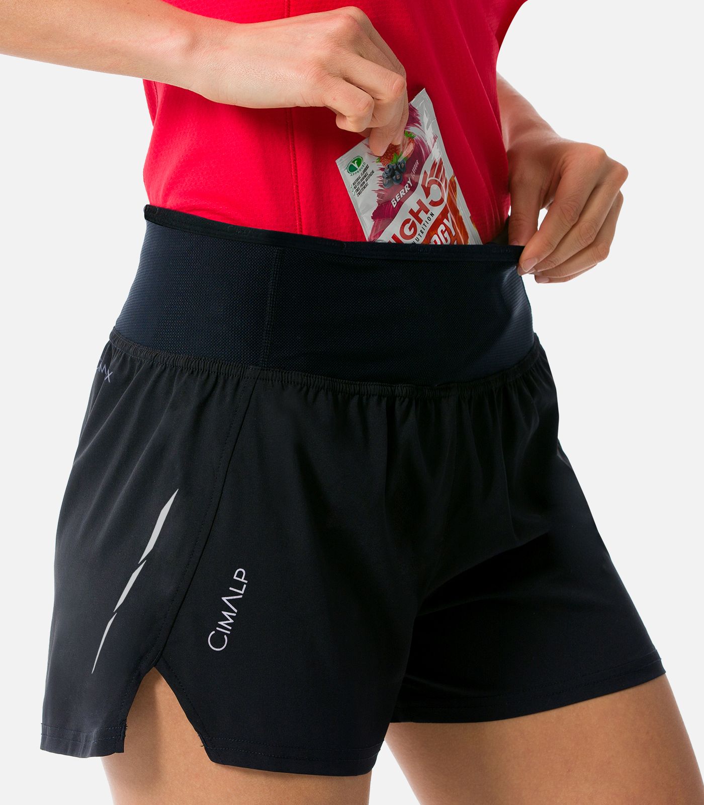 Short trail running 2 en 1 + ceinture multi-poches