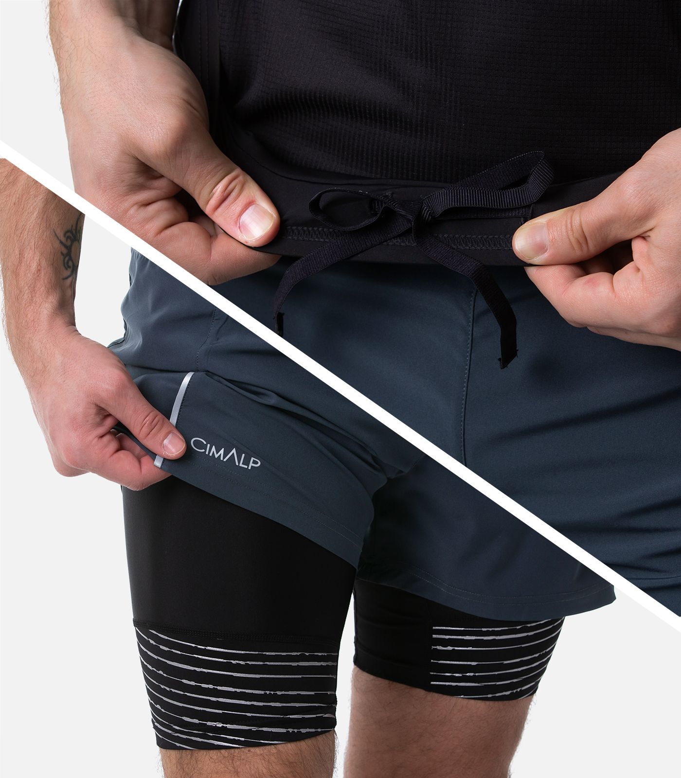Short de trail running 2 en 1 3D-FLEX