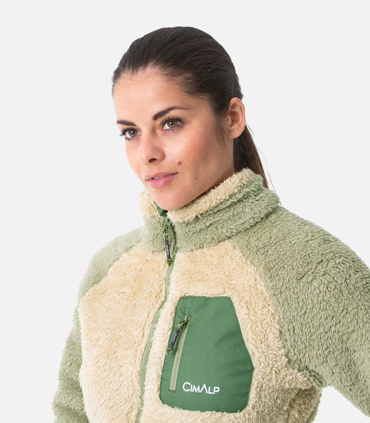 Warme Fleecejacke mit Teddyfleece
