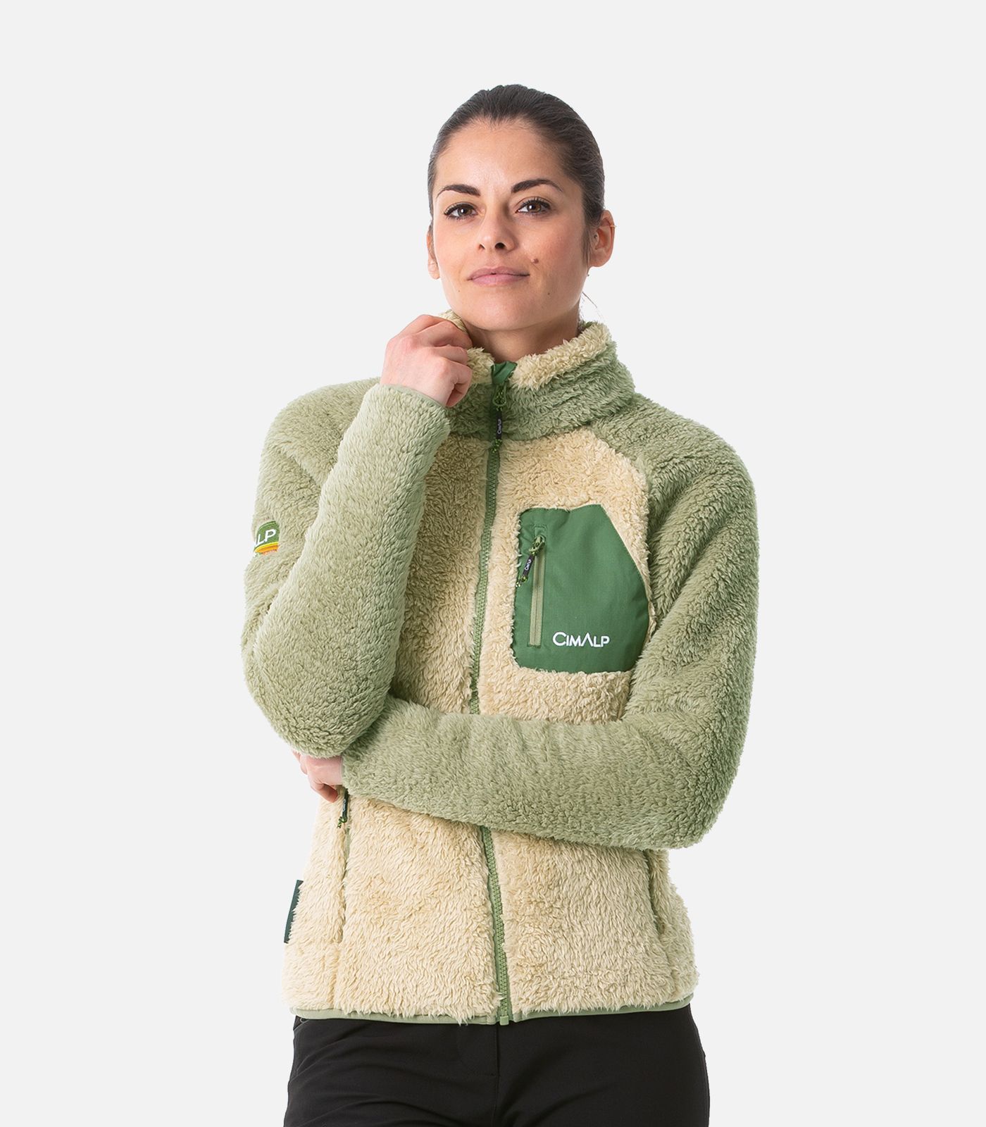 Warme Fleecejacke mit Teddyfleece