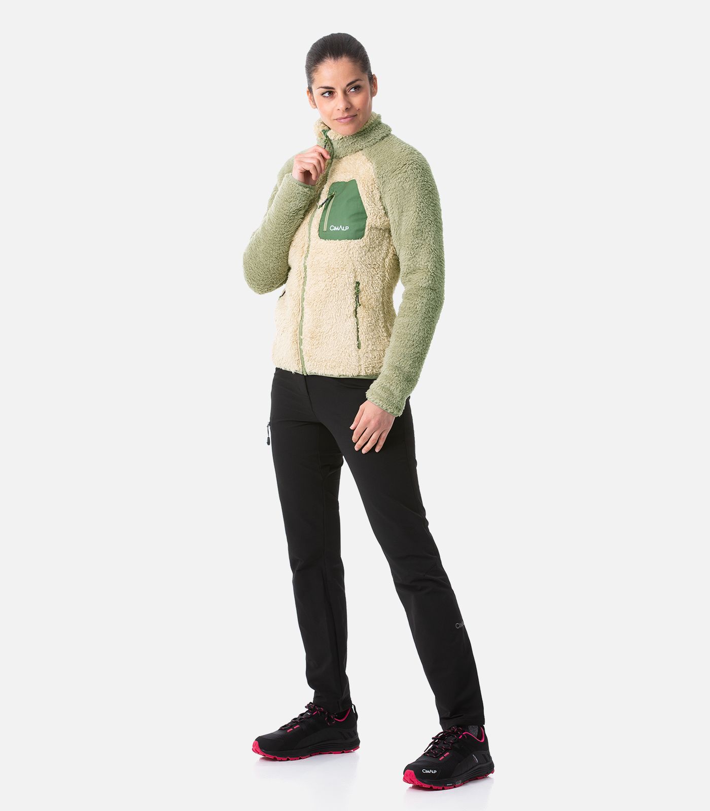 Warme Fleecejacke mit Teddyfleece