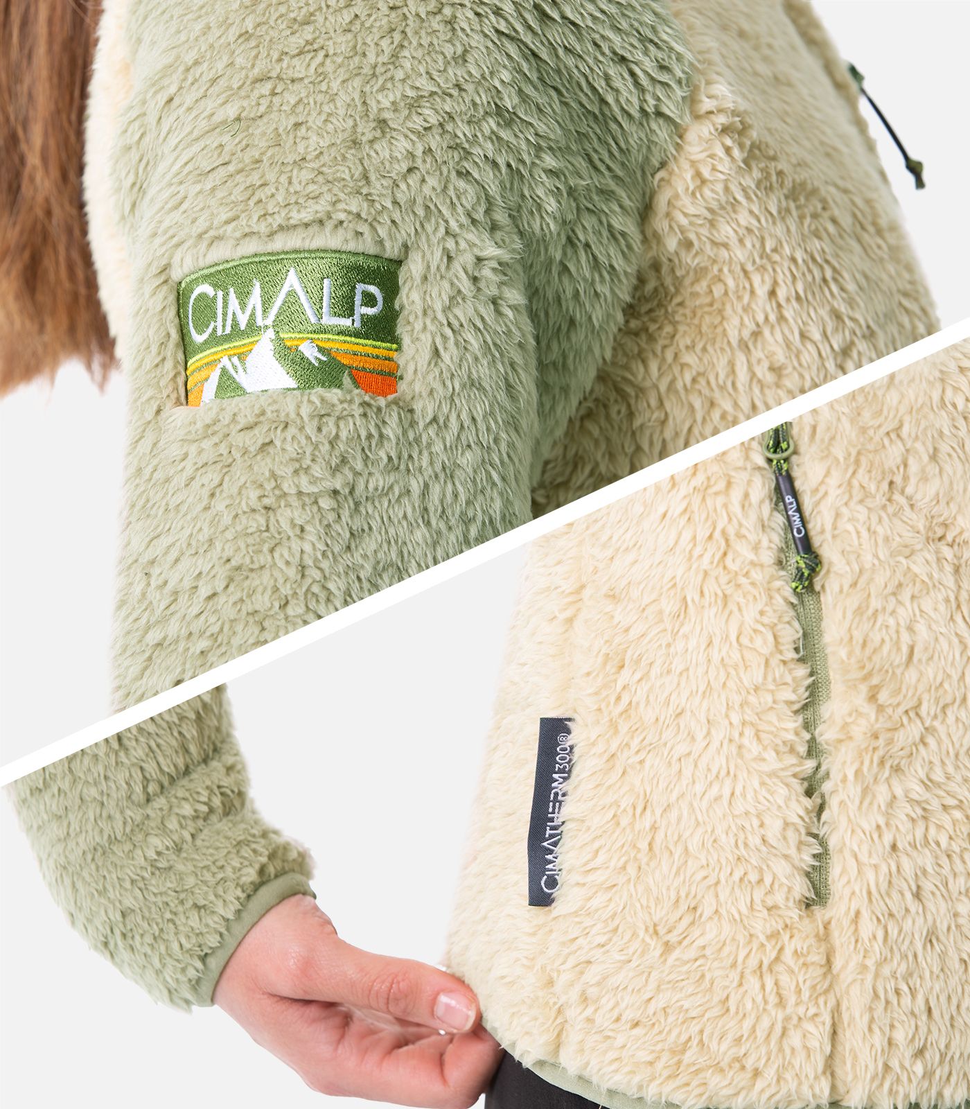 Warme Fleecejacke mit Teddyfleece