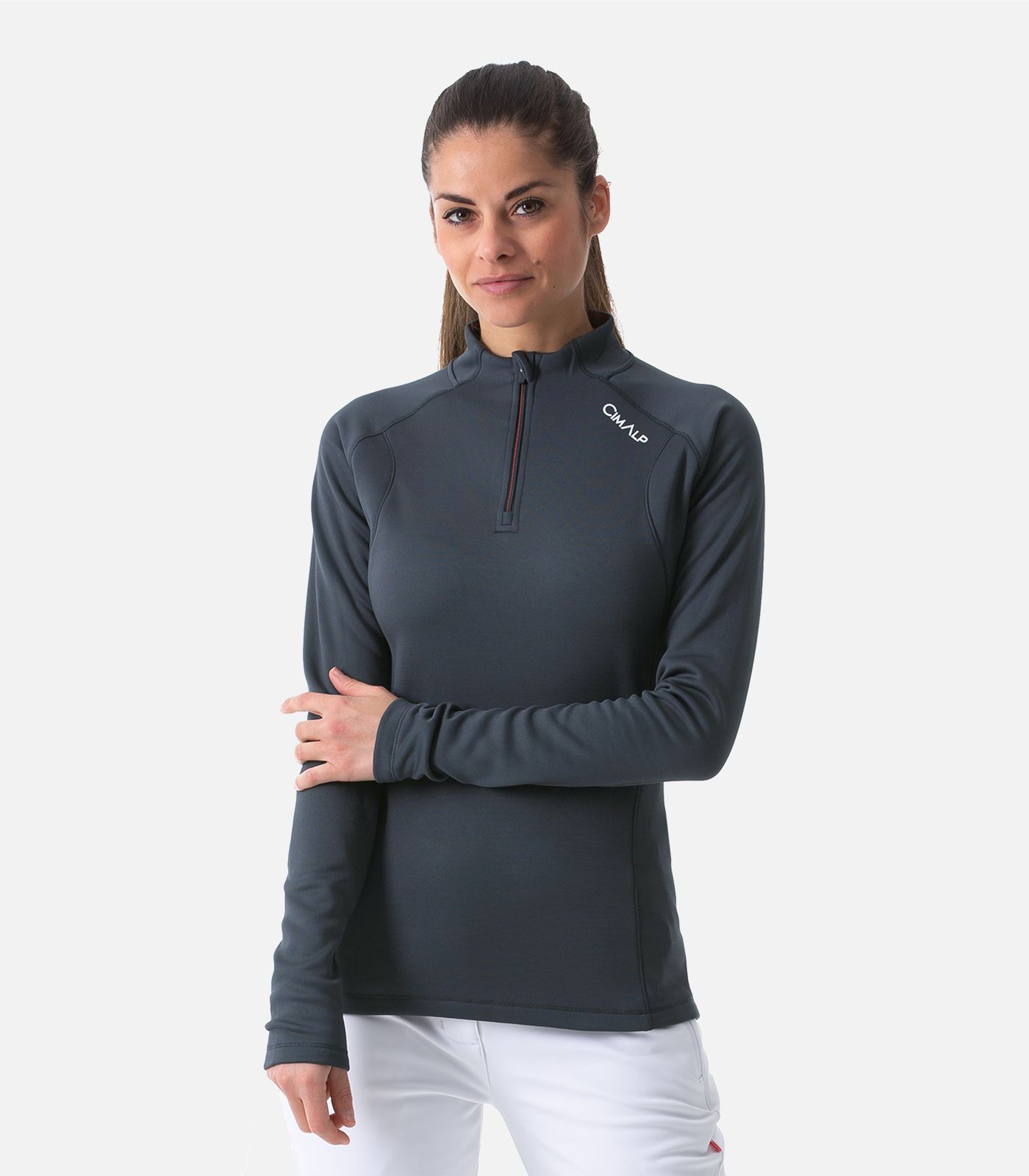 Sweat technique chaud & stretch à col zippé