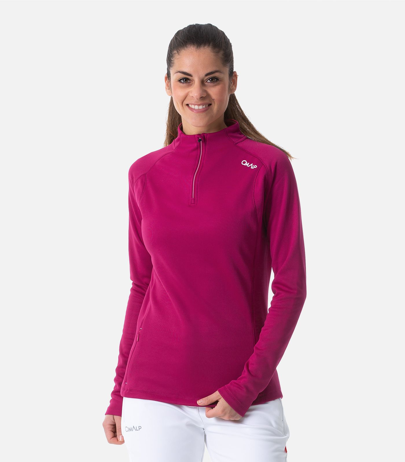 Sweat technique chaud & stretch à col zippé