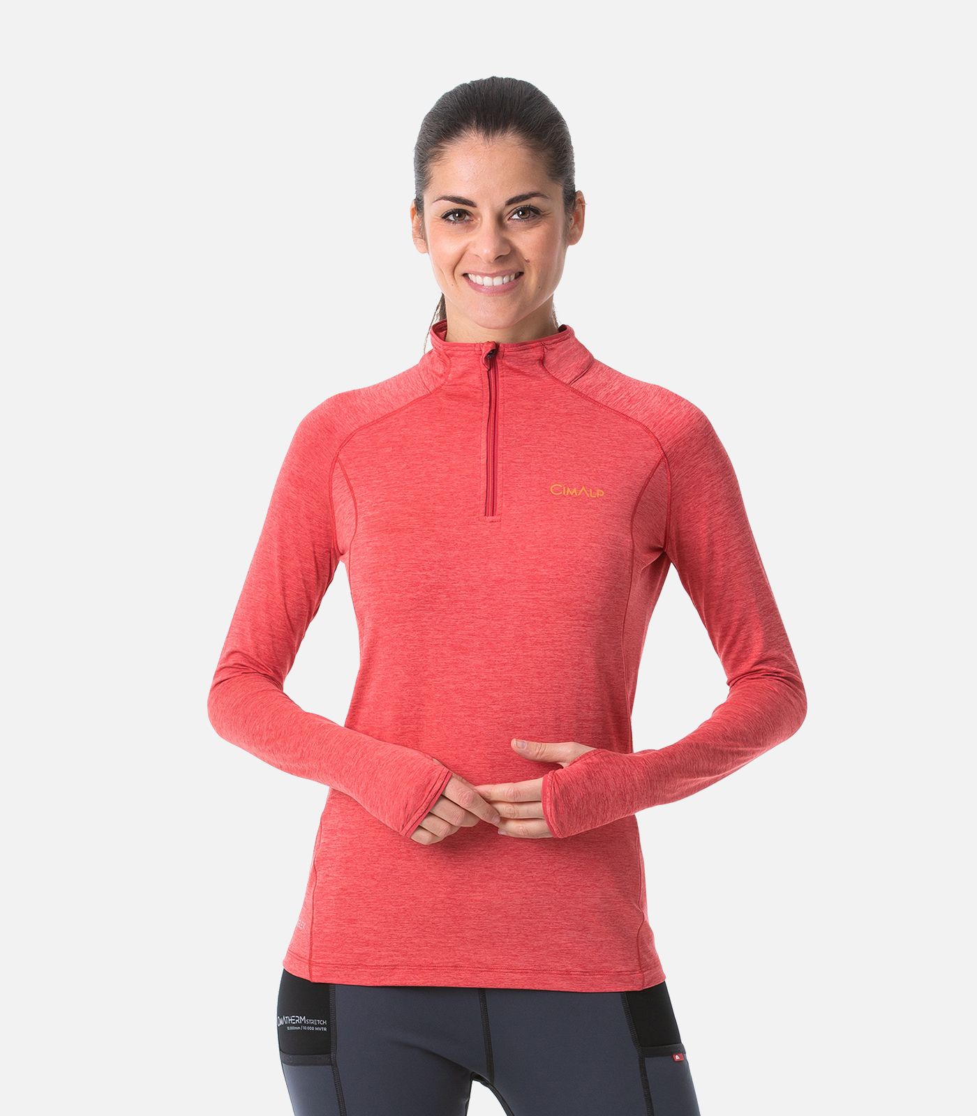 Langärmeliges Trail T-Shirt mit Reißverschluss