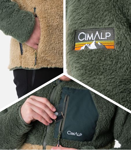 Veste polaire chaude à poils longs