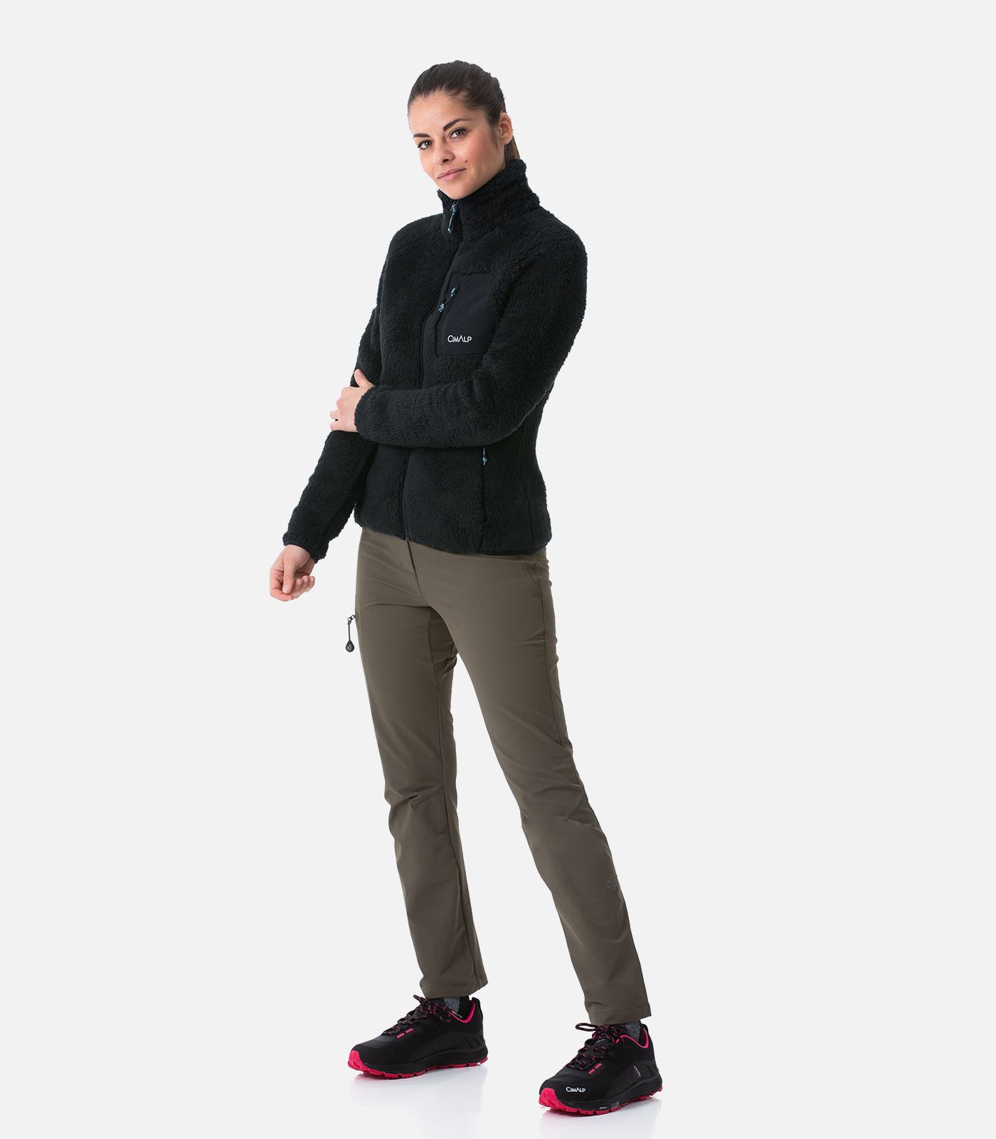 Warme Fleecejacke mit Teddyfleece