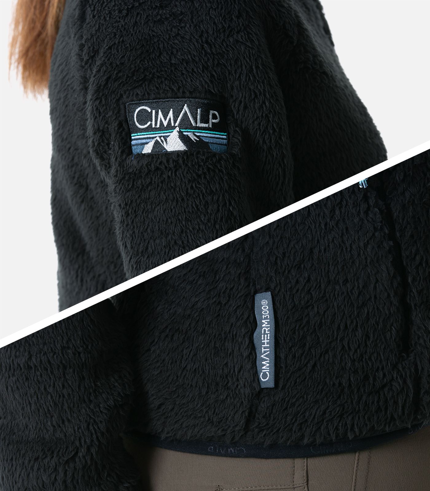 Warme Fleecejacke mit Teddyfleece