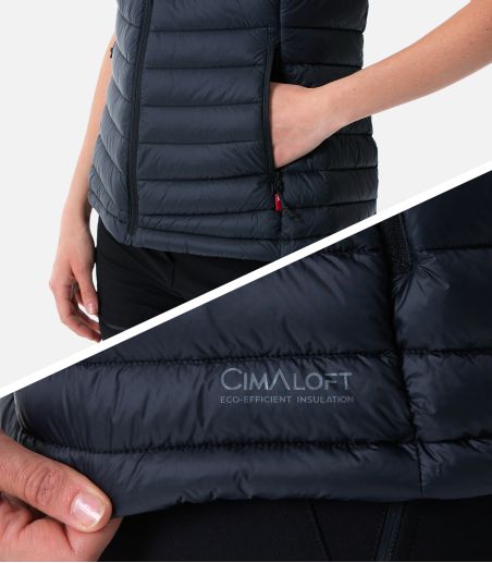 Doudoune sans manches en duvet Cimaloft®