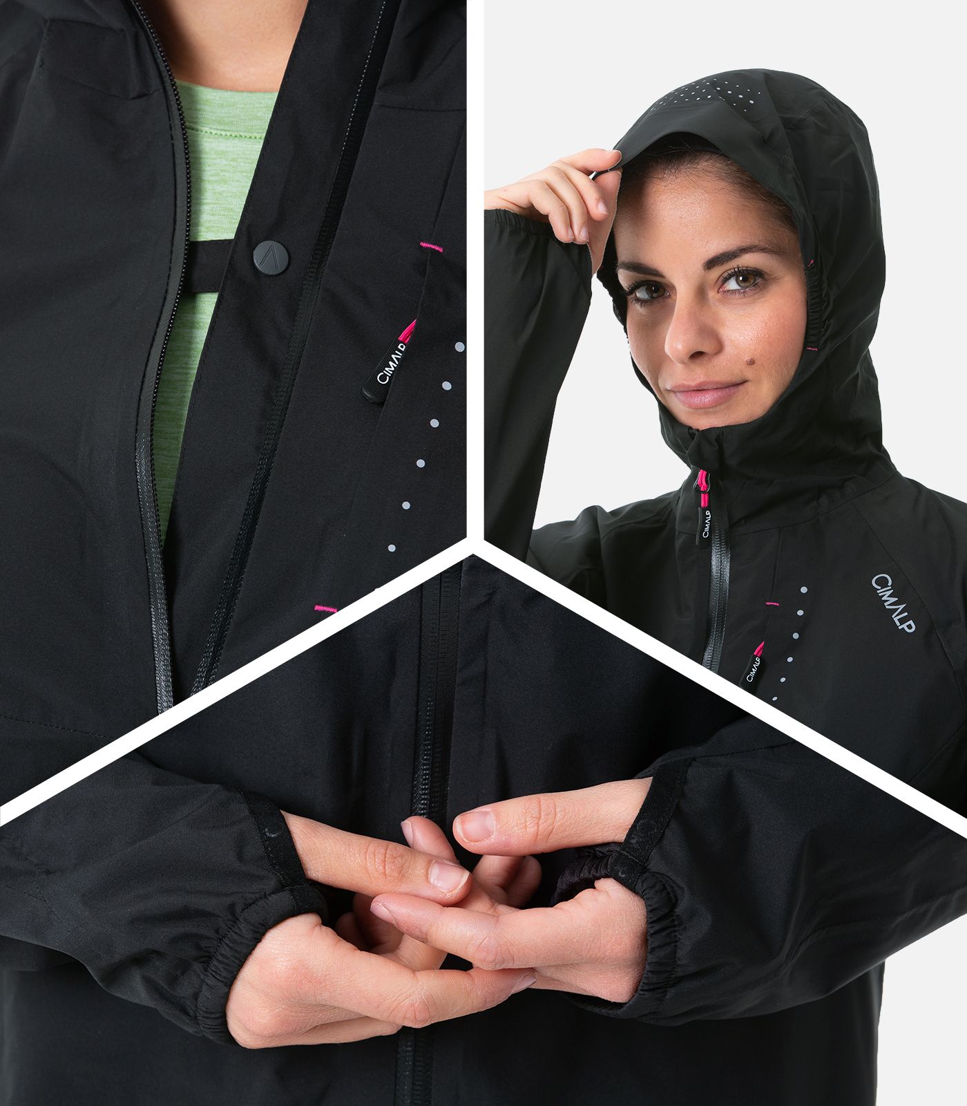 Veste de trail imperméable et respirante