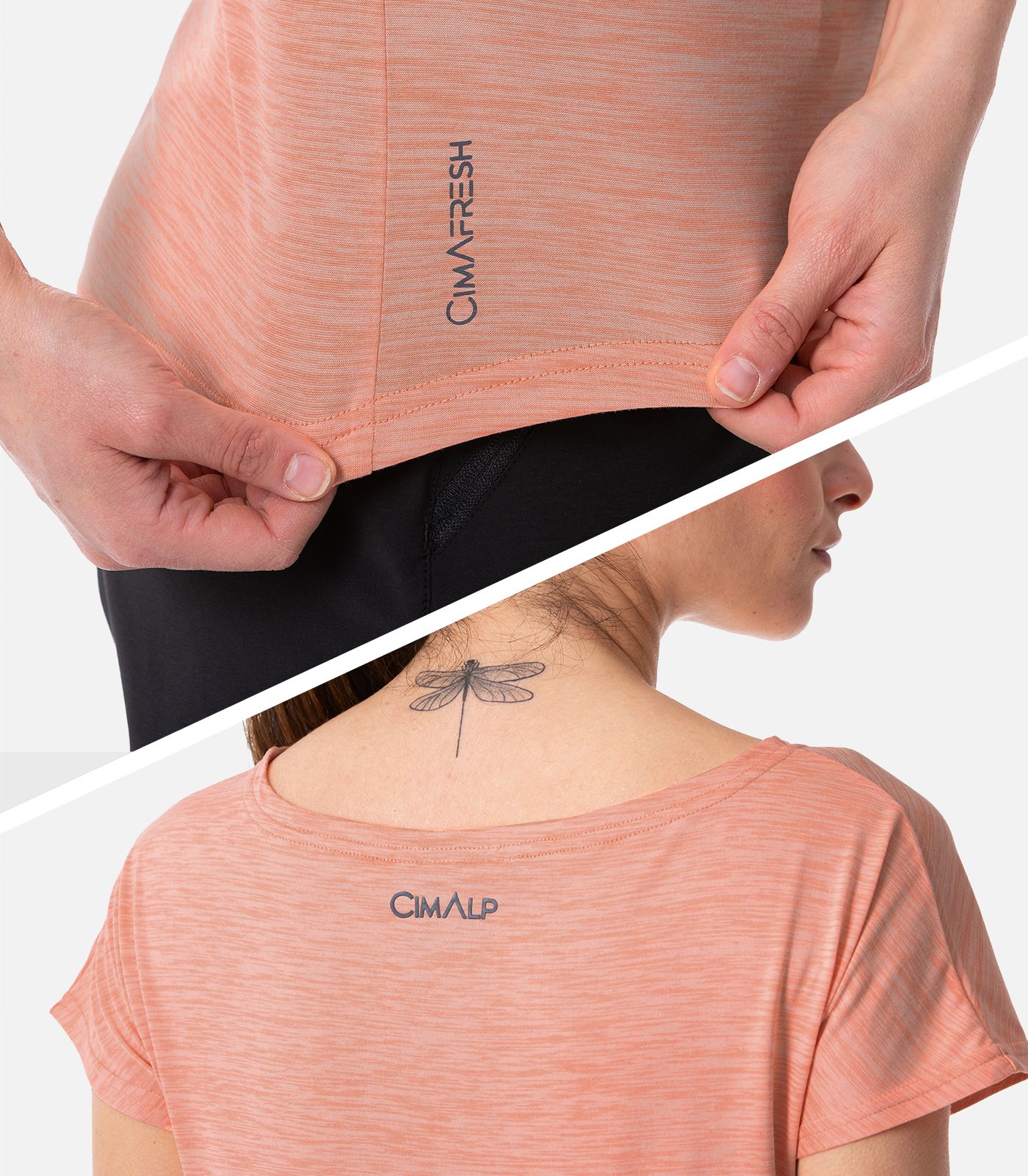 T-shirt col large Smart-Dry respirant